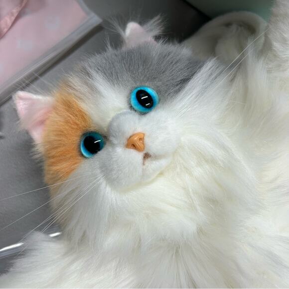 Chongker Backpack Stuffed Animal White Light Calico Cat Plush Bag NEW TikTok - Picture 3 of 10